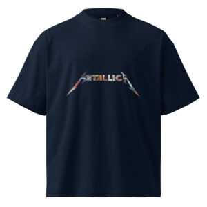 Metallica all albums - Unisex organic oversized high neck t-shirt